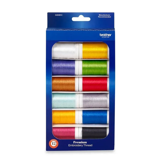 Brother SAEMB12 12 Piece Essentials Embroidery Thread
