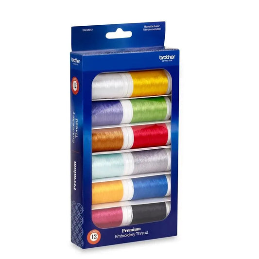 Brother SAEMB12 12 Piece Essentials Embroidery Thread