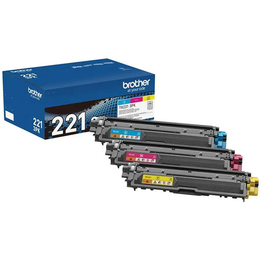 Brother Genuine TN2213PK Standard-Yield 3 Pack Color Toner Cartridges