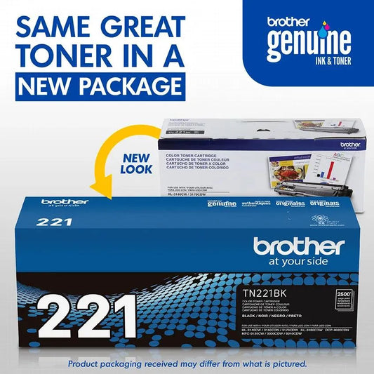 Brother Genuine TN221BK Standard-yield Black Toner Cartridge