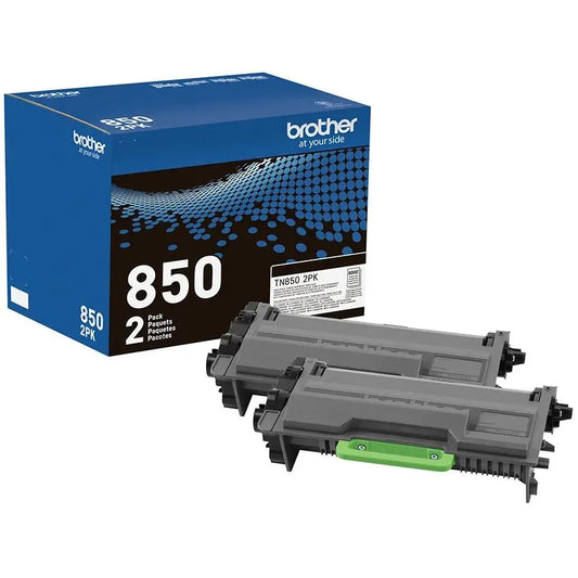 Brother Genuine TN8502PK High-Yield Black Twin Pack Toner Cartridges