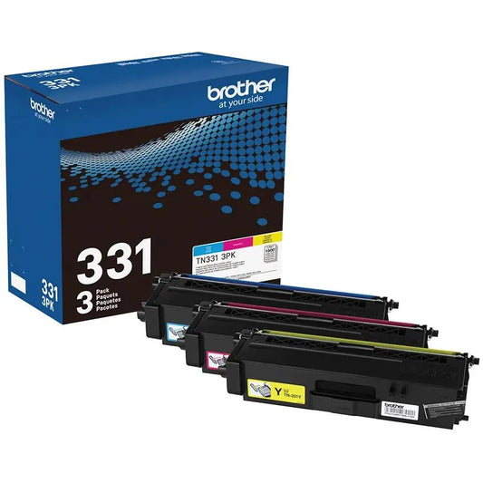 Brother Genuine TN3313PK Standard-Yield 3 Pack Color Toner Cartridges