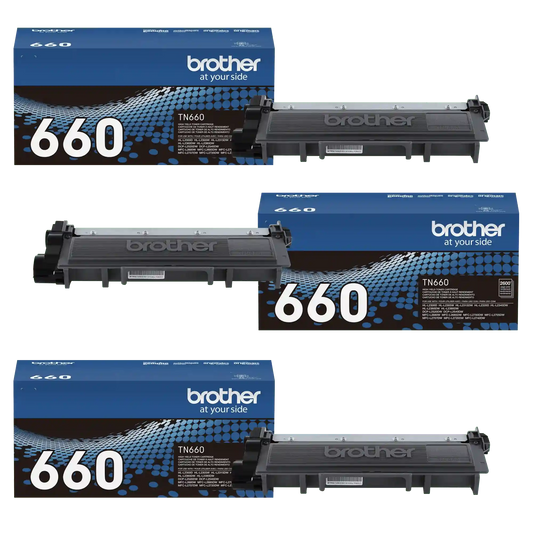 Brother Genuine TN660BK3BUND High-yield TN660BK Toner Cartridge Bundle