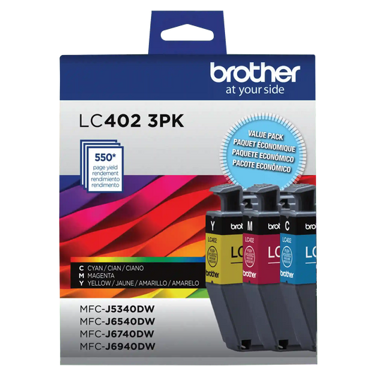Brother Genuine LC4023PKS Standard-yield 3 Pack Color Ink Cartridges