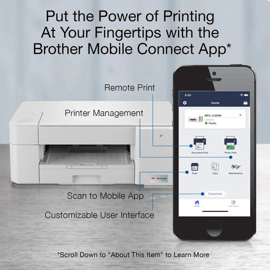 Brother MFC-J1205W XL Wireless INKvestment Color Inkjet Multi-Function Printer