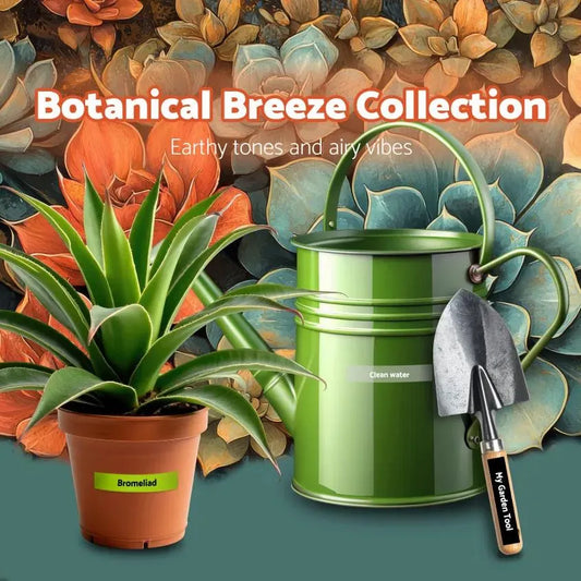 Brother Genuine BTAG 3-pack Non-Laminated Tape for P-touch Label Makers, Botanical Breeze Collection Black on Light Green, White on Clear, White on Black – 12 mm wide x 4 m long