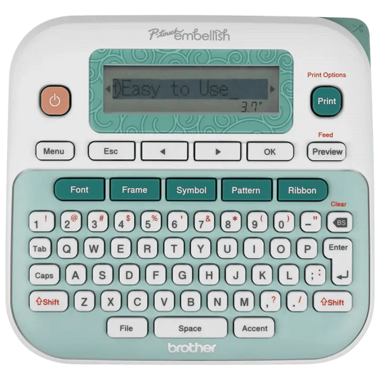 Brother PT-D215EMIKR P-touch Embellish Ribbon and Tape Printer