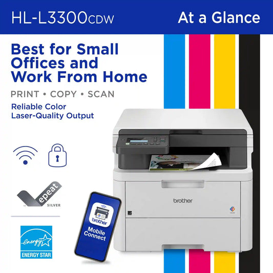 Brother HL-L3300CDW Digital Color Multi-Function Printer with Duplex Printing