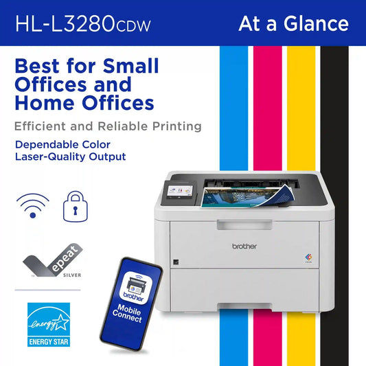 Brother HL-L3280CDW Digital Color Printer - Duplex Printing & Refresh Subscription Ready