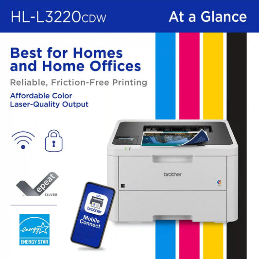 Brother HL-L3220CDW Compact Digital Color Printer with Duplex Printing