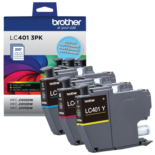 Brother Genuine LC4013PKS Standard Yield 3 Pack Color Ink Cartridges