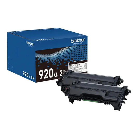 Brother Genuine TN920XL2PK High Yield Black Toner Twin Pack