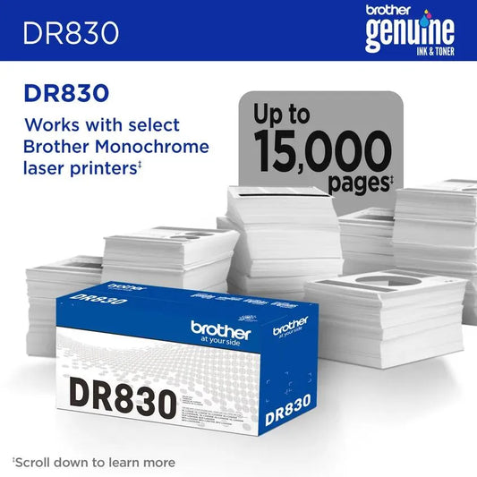 Brother DR830 Drum Unit with Approx. 15,000-Page Yield