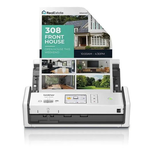 Brother ADS-1800W Wireless Compact Color Desktop Scanner with Touchscreen