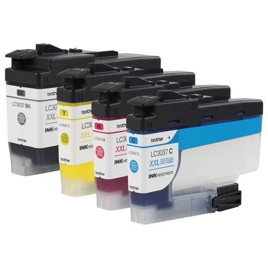 Brother Genuine LC30374PKS INKvestment Super High Yield 4 Pack (C/M/Y/BK) Ink Cartridges