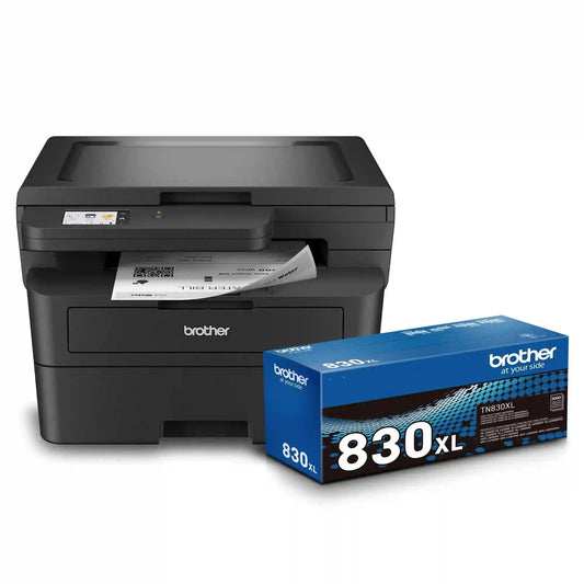 Brother HL-L2480DW Wireless Compact Monochrome Laser Multi-Function Printer with Toner Bundle