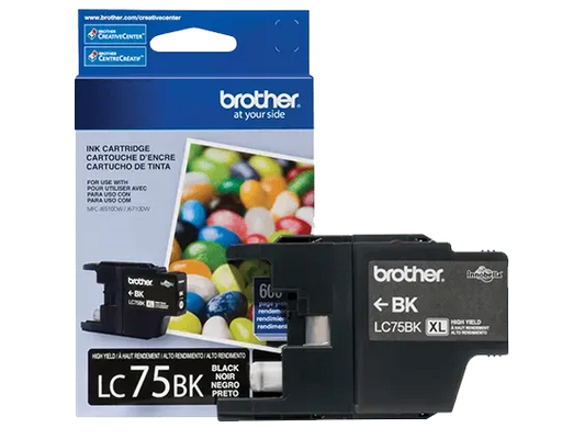 Brother Genuine LC75BKS High-yield Black Ink Cartridge