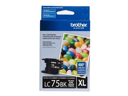 Brother Genuine LC75BKS High-yield Black Ink Cartridge