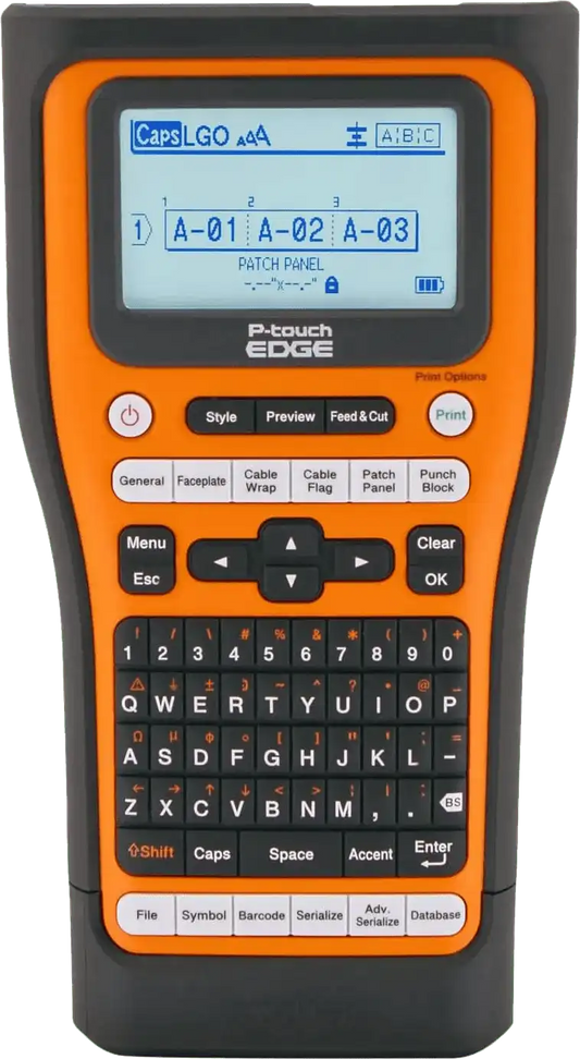 Brother P-touch EDGE PT-E510BP Handheld Industrial Label Printer USB-C® with 5 Tapes