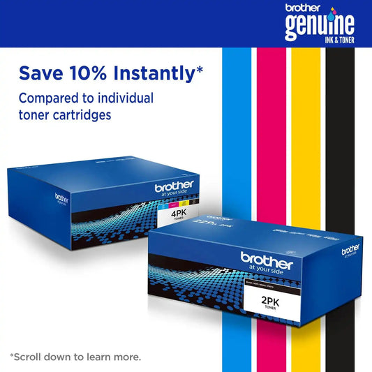 Brother Genuine TN4364PKBUND Super High Yield TN436 4PK Toner Bundle