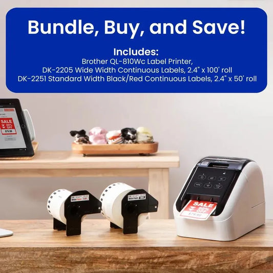 Brother QL-810WCV2 Ultra-fast Label Printer with Wireless