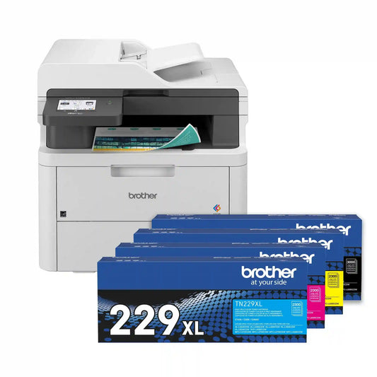 Brother MFC-L3720C229XL4PBD Color Laser All-in-One Printer with TN229XL 4PK Toner Bundle