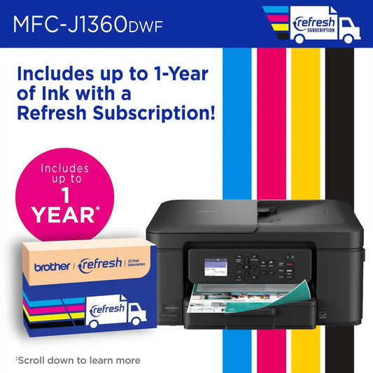 Brother MFC-J1360DWF Wireless Color Inkjet All-in-One Printer