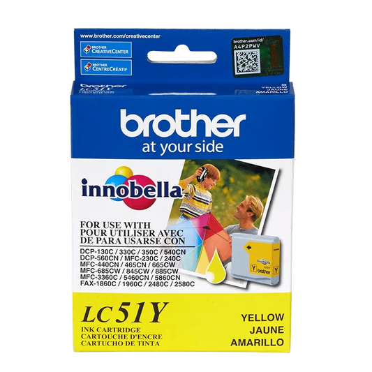 Brother Genuine LC51Y Yellow Ink Cartridge