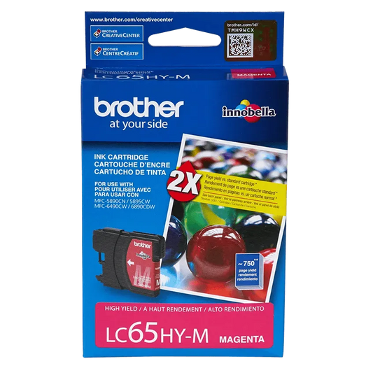 Brother Genuine LC65HYM High-yield Magenta Ink Cartridge