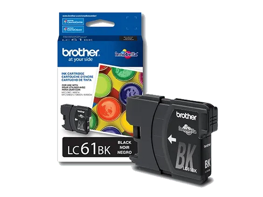 Brother Genuine LC61BK Standard-yield Black Ink Cartridge