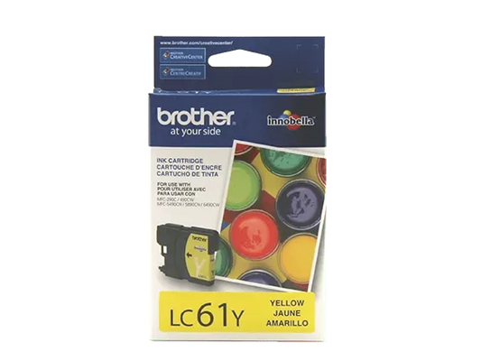 Brother Genuine LC61Y Standard-yield Yellow Ink Cartridge