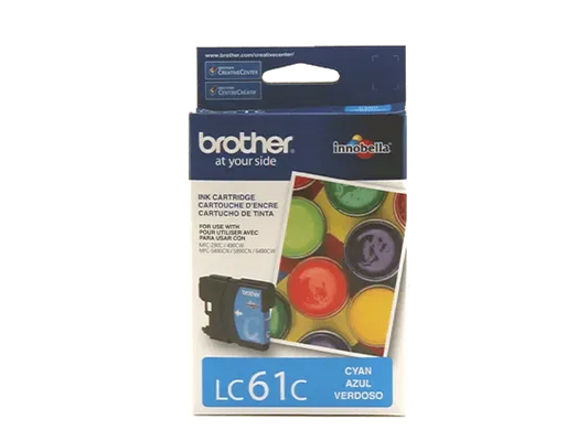 Brother Genuine LC61C Standard-yield Cyan Ink Cartridge