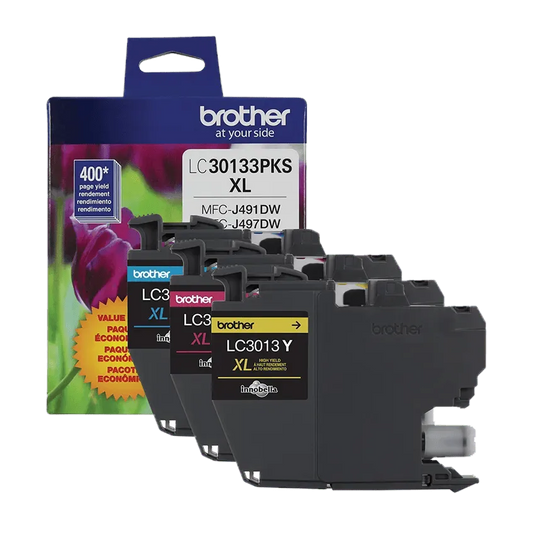 Brother Genuine LC30133PKS High-yield 3 pack color Ink Cartridges