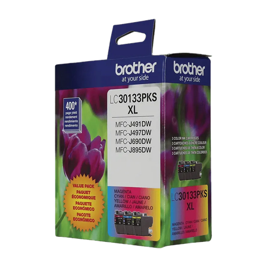 Brother Genuine LC30133PKS High-yield 3 pack color Ink Cartridges