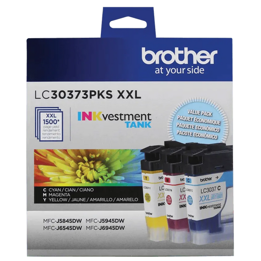 Brother Genuine LC30373PKS INKvestment Super High-yield 3 pack color Ink Cartridges