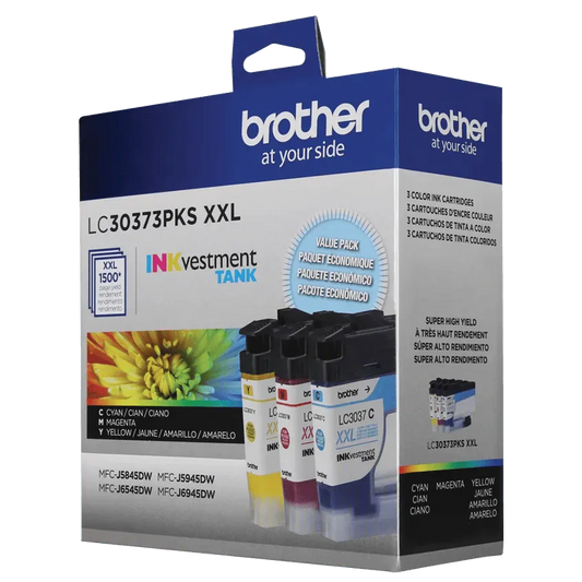 Brother Genuine LC30373PKS INKvestment Super High-yield 3 pack color Ink Cartridges