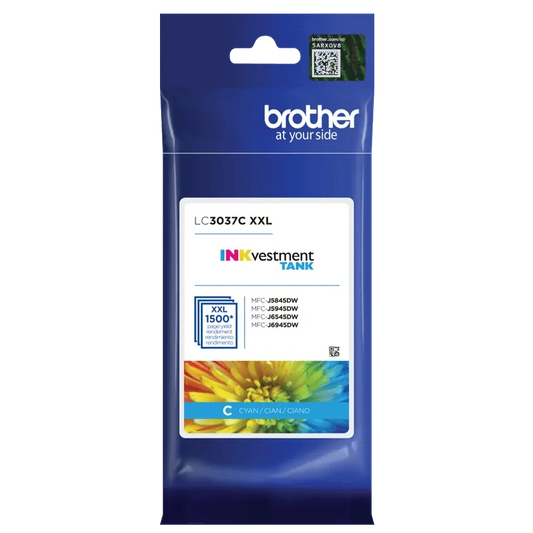 Brother Genuine LC3037C INKvestment Super High-yield Cyan Ink Cartridge