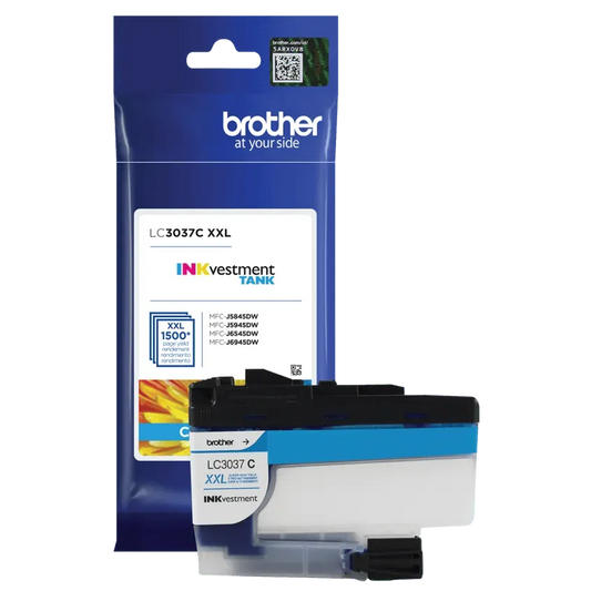 Brother Genuine LC3037C INKvestment Super High-yield Cyan Ink Cartridge