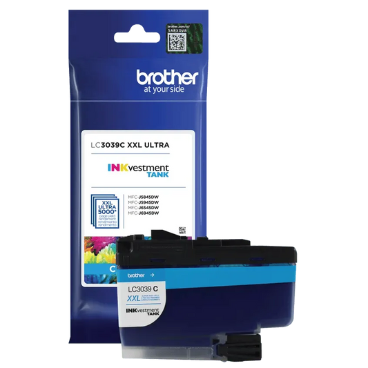 Brother Genuine LC3039C INKvestment Ultra High-yield Cyan Ink Cartridge