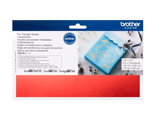 Brother CAFTSRED1 Red Foil Transfer Sheets