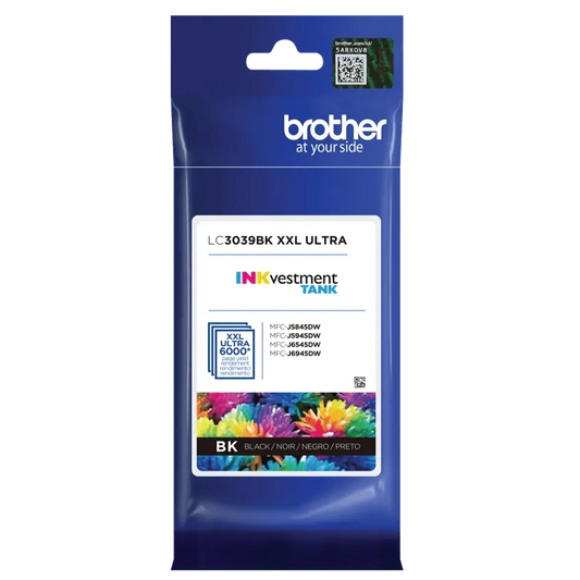 Brother Genuine LC3039BK INKvestment Ultra High-yield Black Ink Cartridge