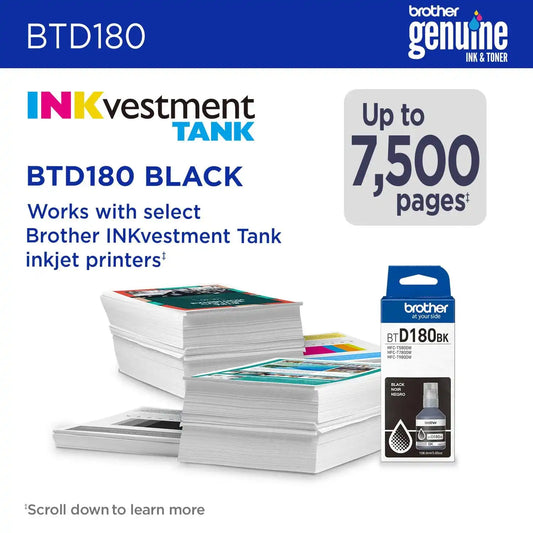 Brother Genuine BTD180CS High Yield Cyan Ink Bottle